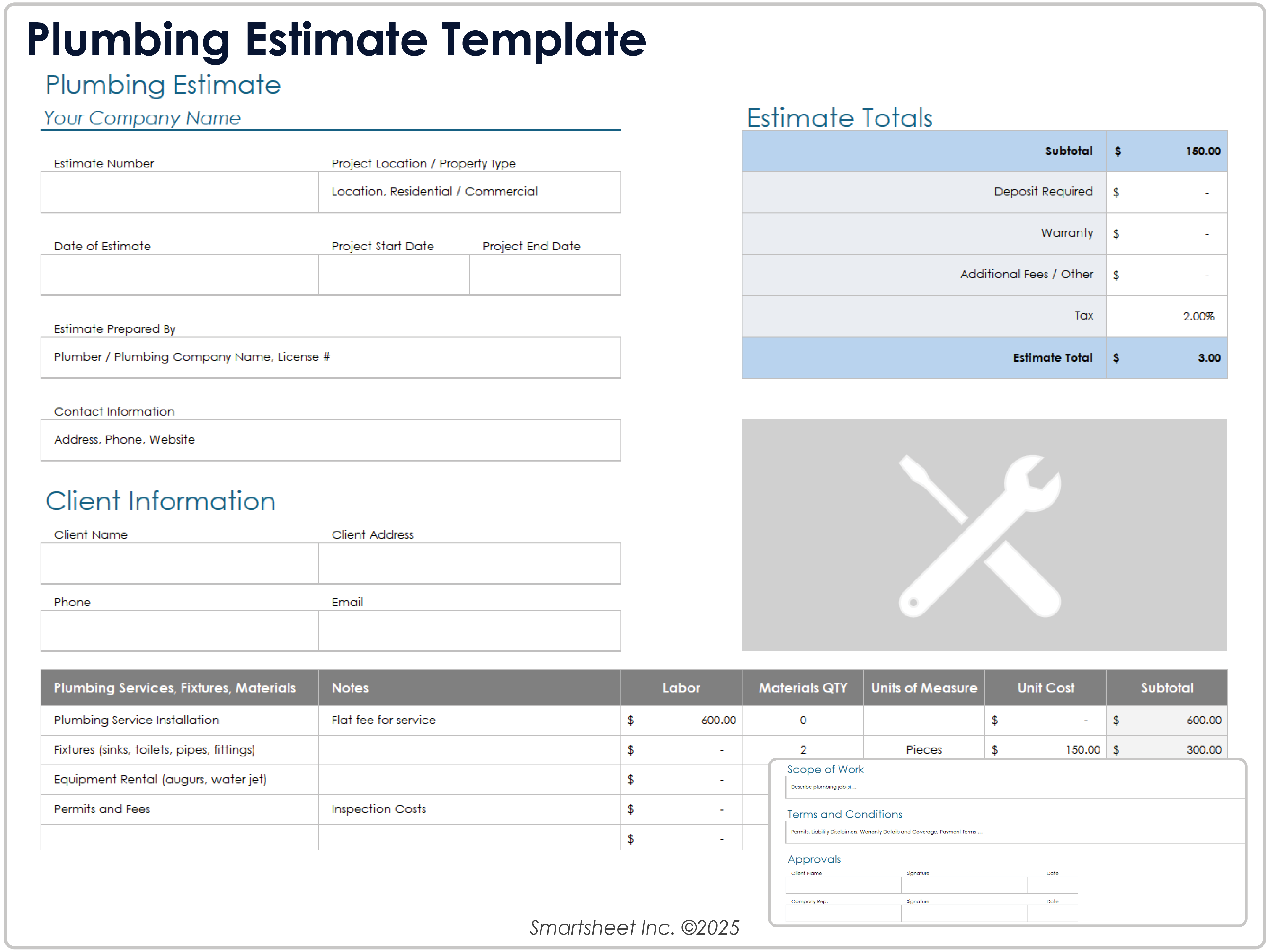 Plumbing Estimate Template