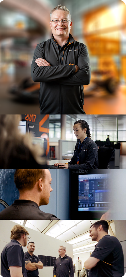 McLaren and Spencer Ford and team