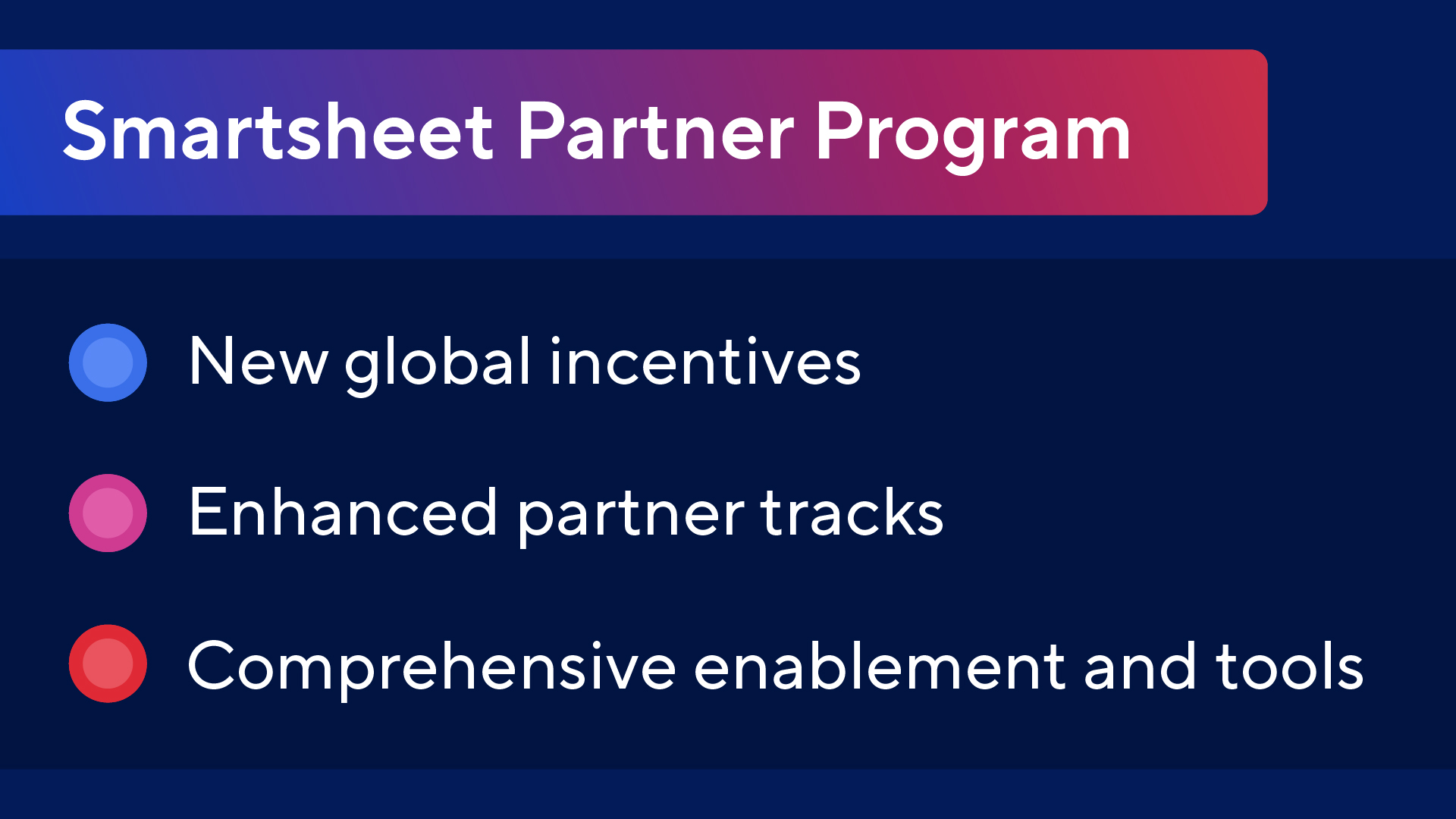 Describes partner program updates announced in press release 