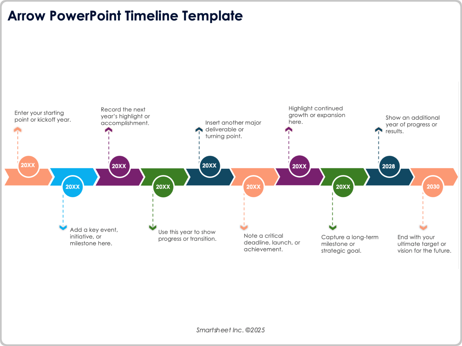 Arrow PowerPoint Timeline Template