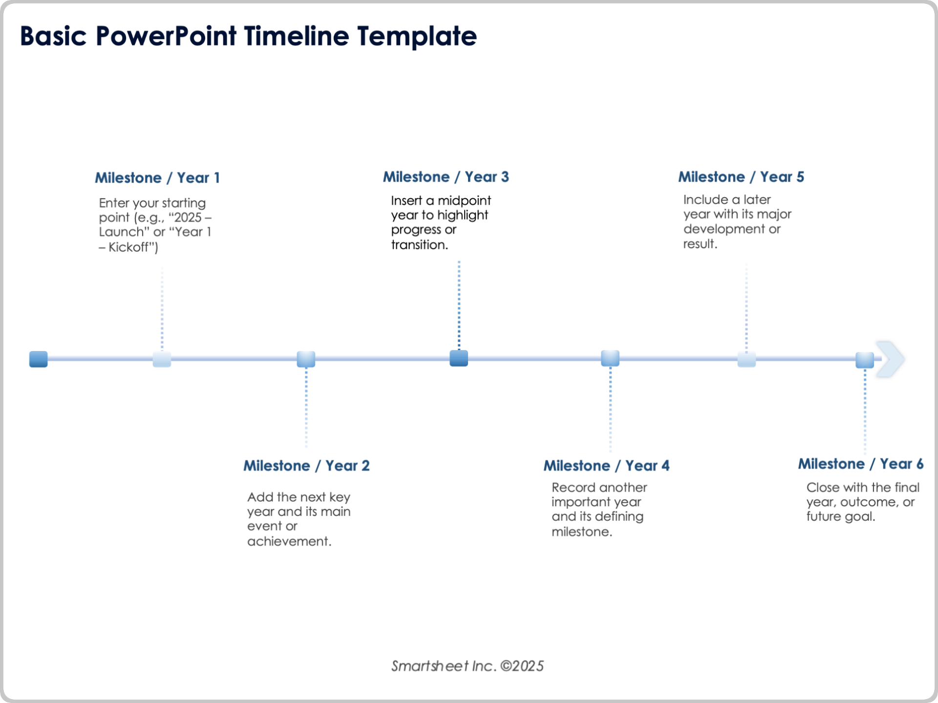 Basic PowerPoint Timeline Template