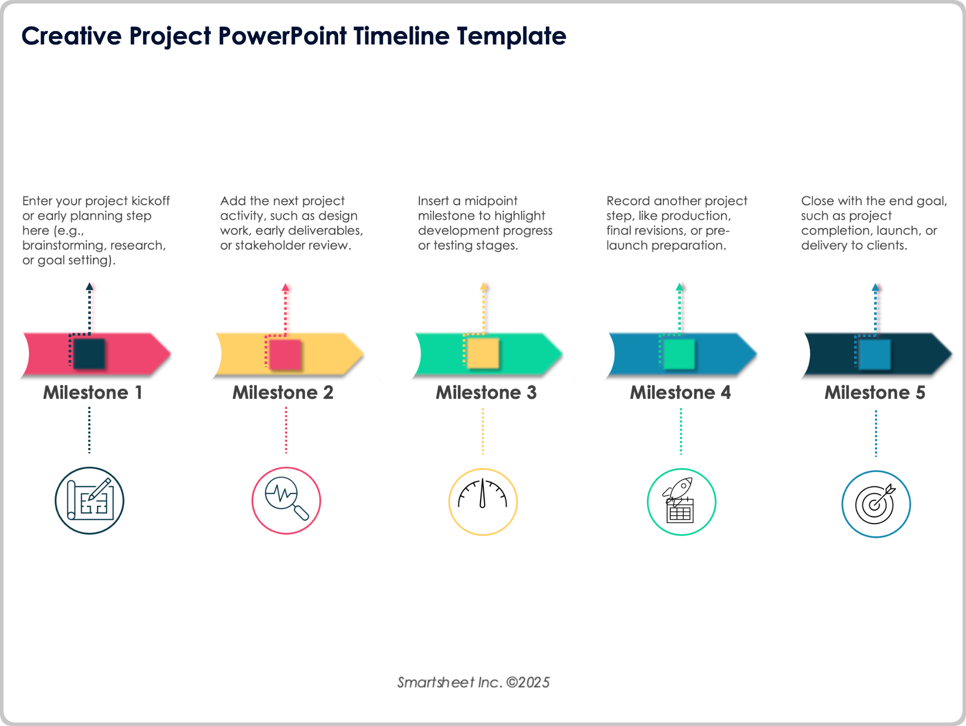Creative Project PowerPoint Timeline Template