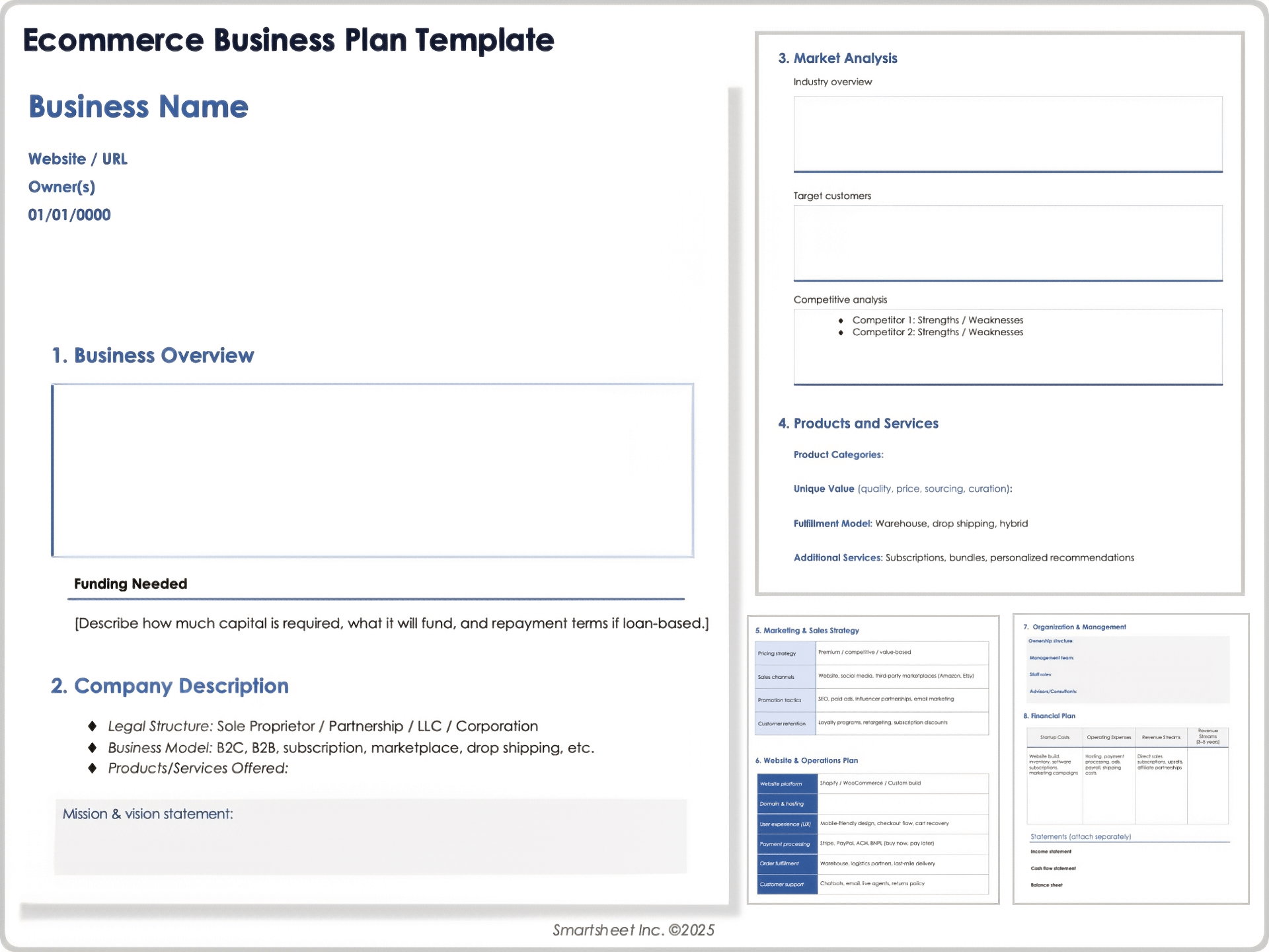 Ecommerce Business Plan Template