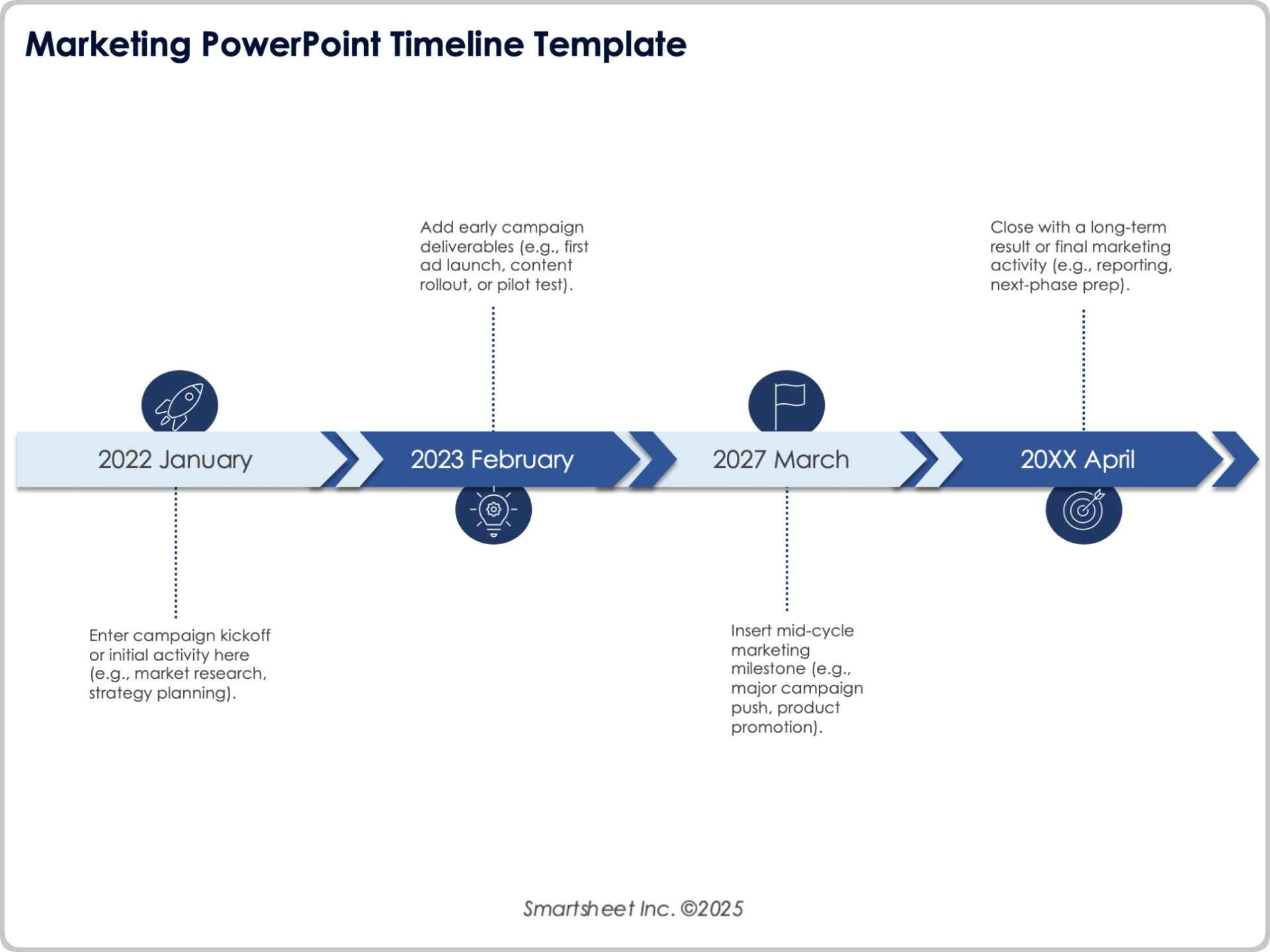 Marketing PowerPoint Timeline Template
