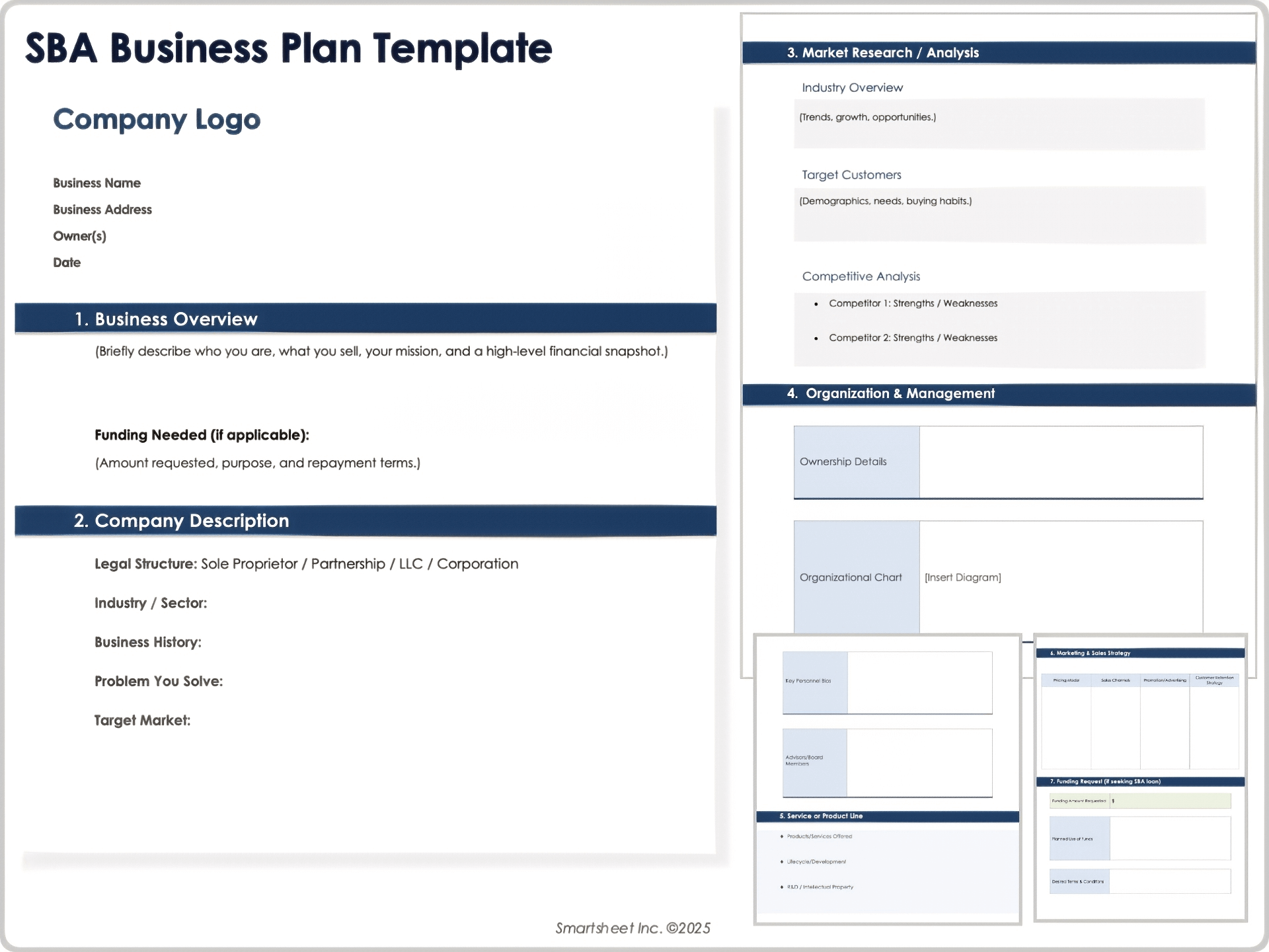 SBA Business Plan Template