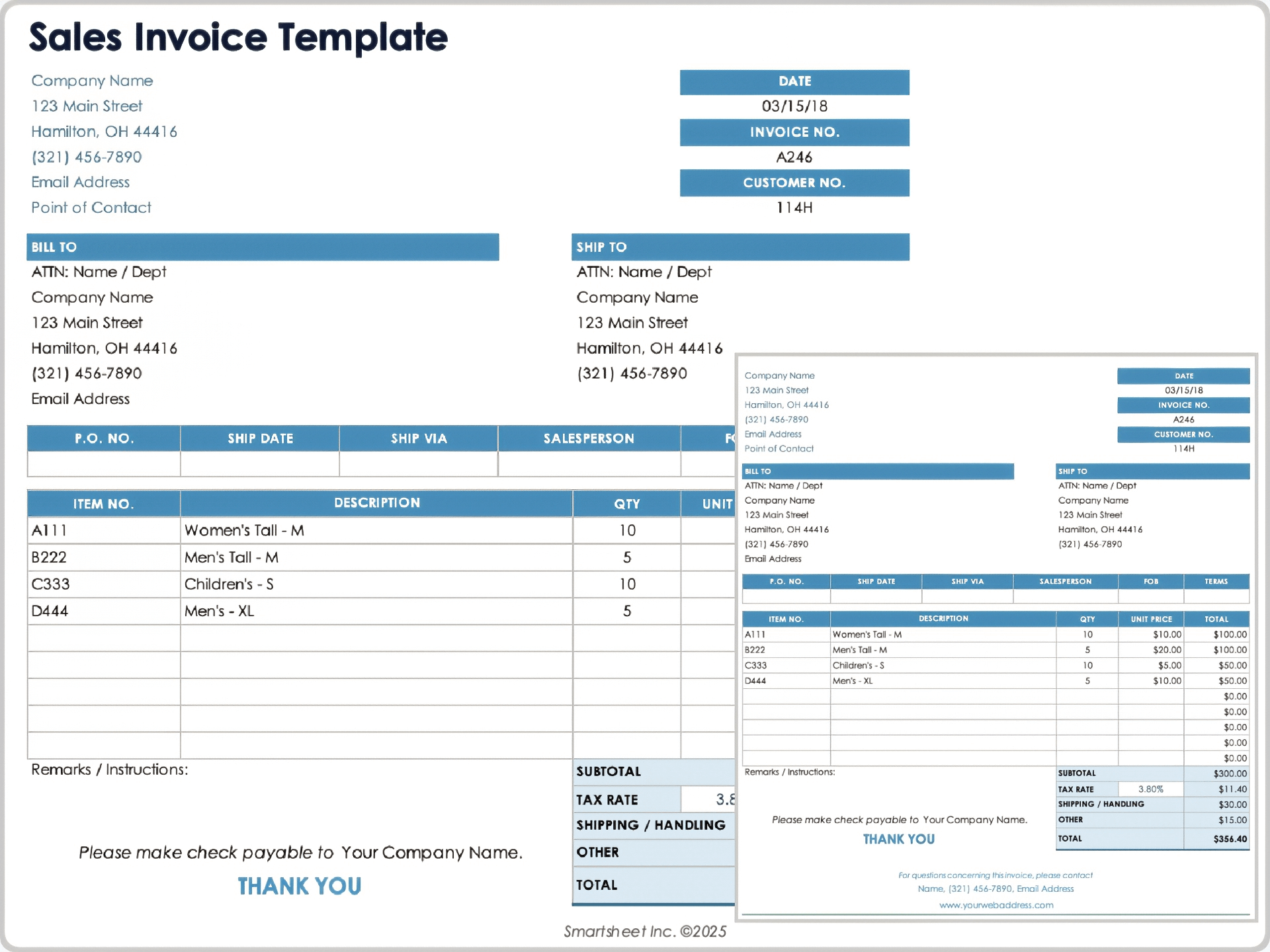 Sales Invoice Template