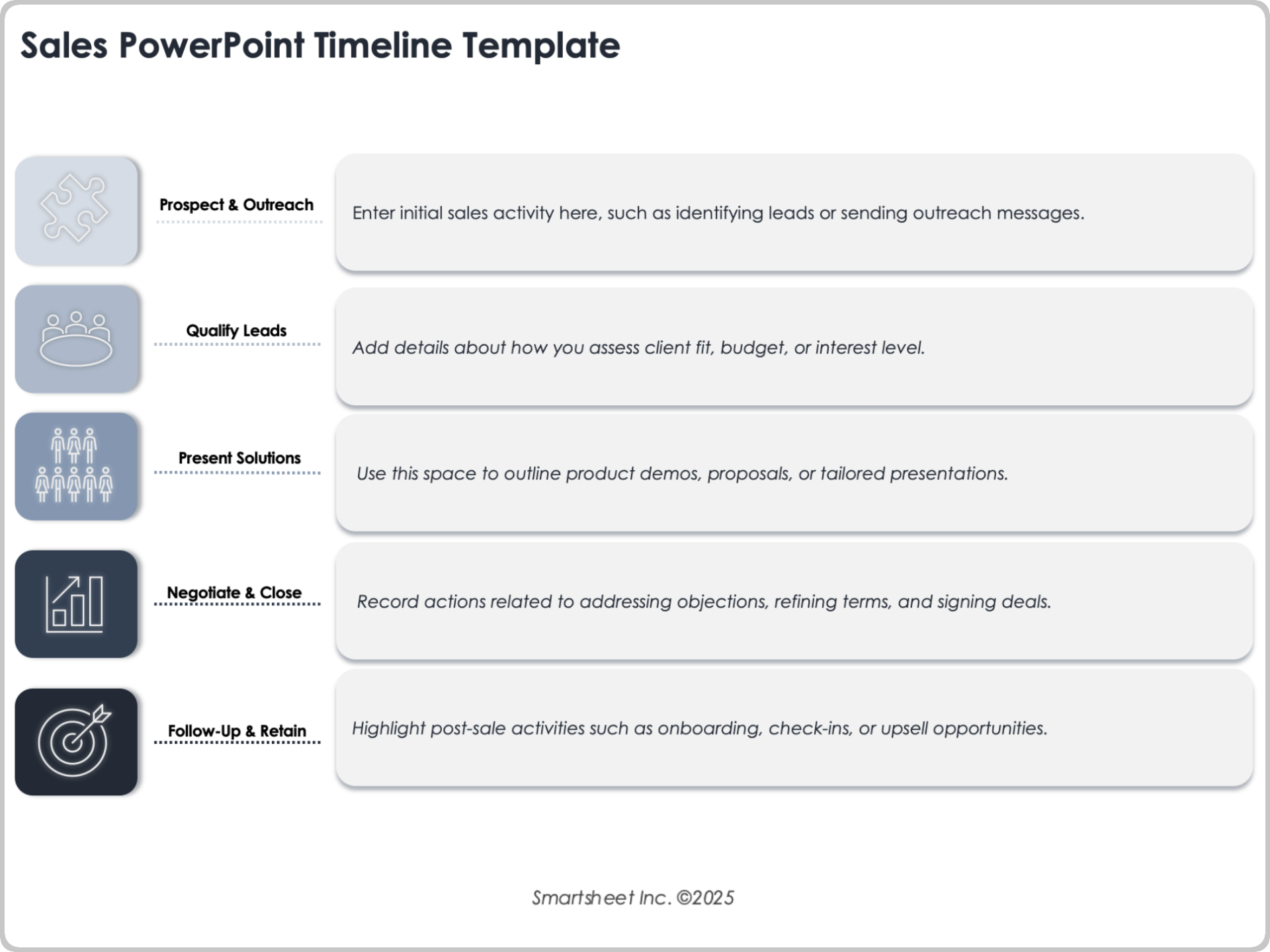 Sales PowerPoint Timeline Template