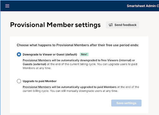 Greater control over users and budgets with Admin approval
