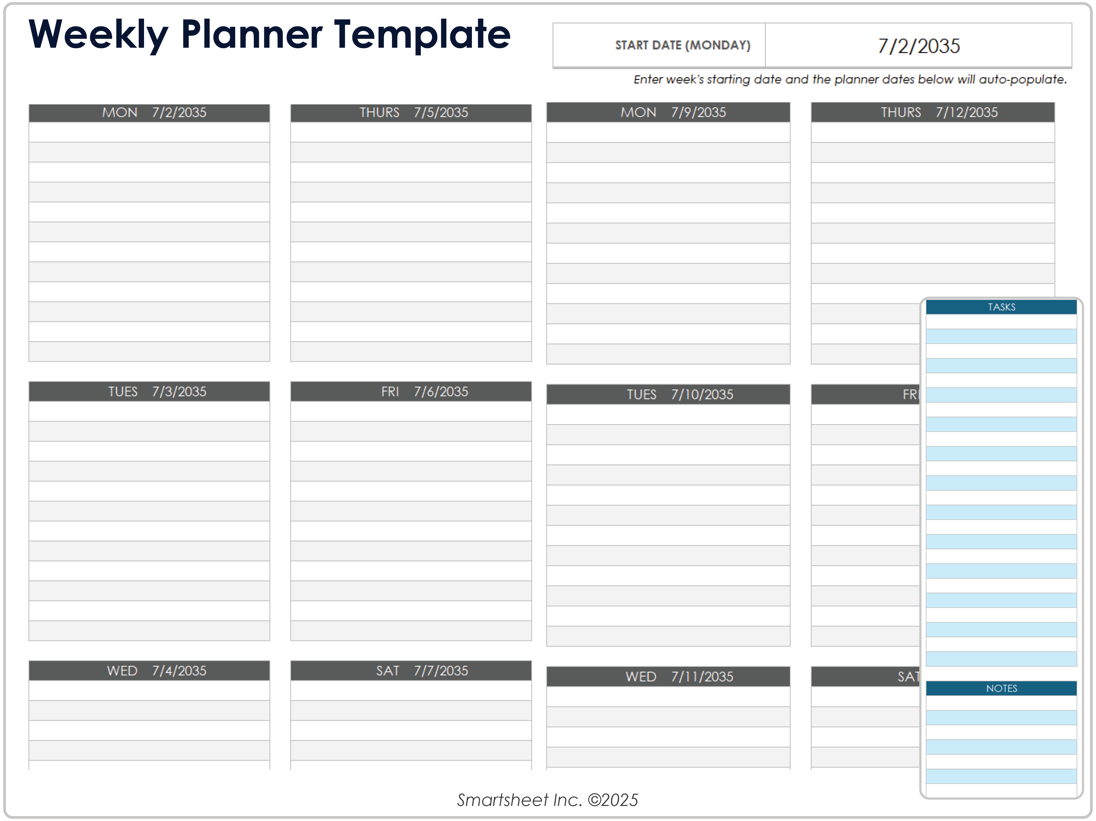 Weekly Planner Template