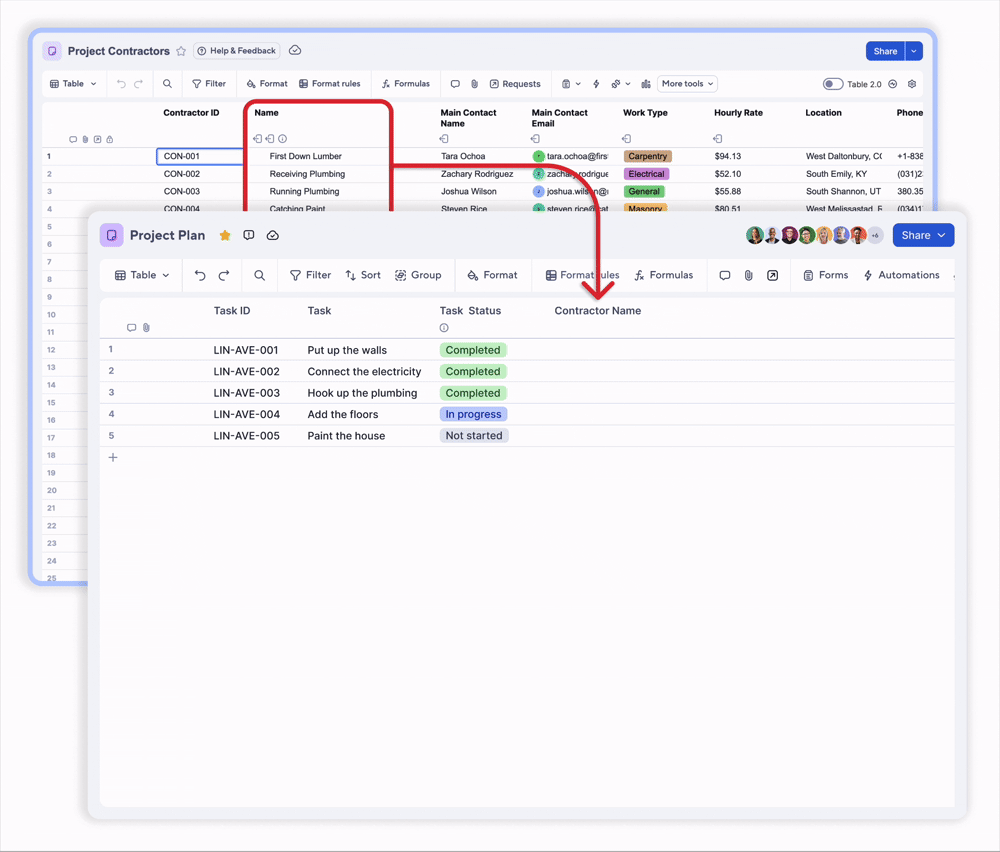 Link your dropdown columns to lists in Smartsheet