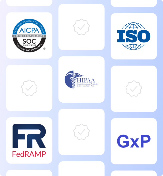 Select logos representing agencies and companies that enforce and enhance data security