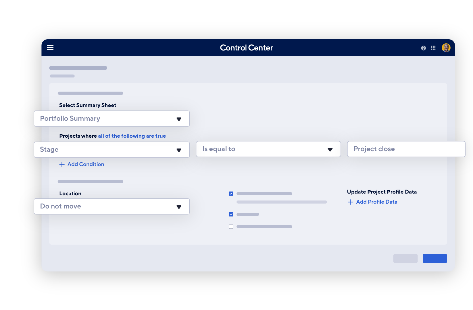 Smartsheet Control Center Project Archiving