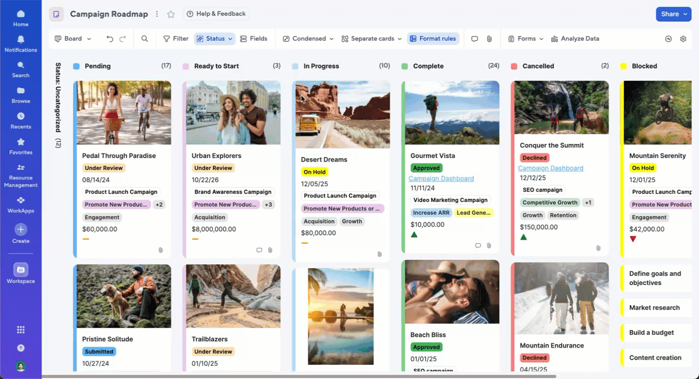visual example of what it will look like in your smartsheet platform