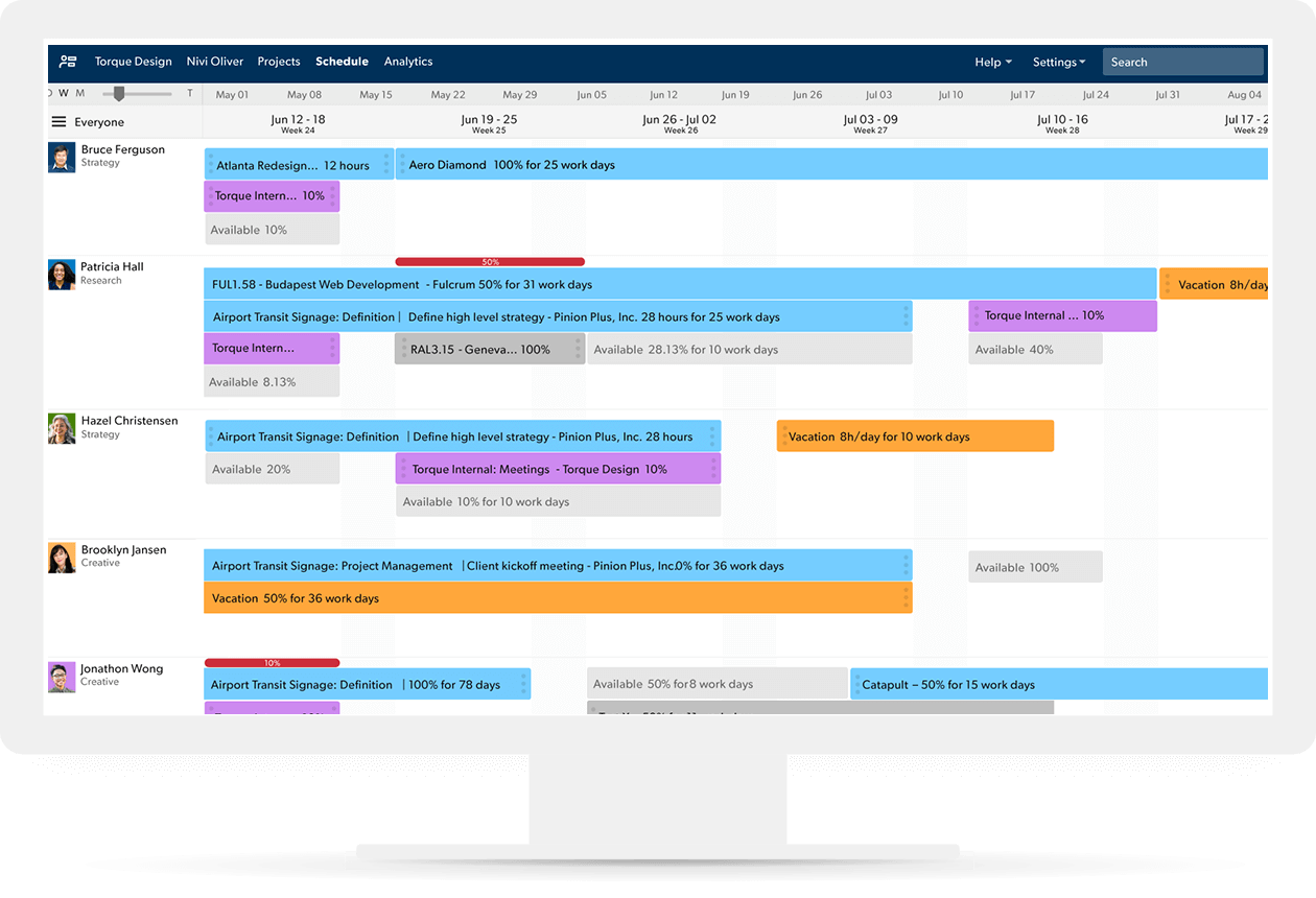 free resource planner excel template