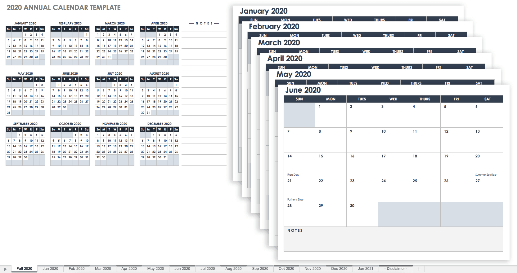 2016 12 Month Calendar Template from www.smartsheet.com