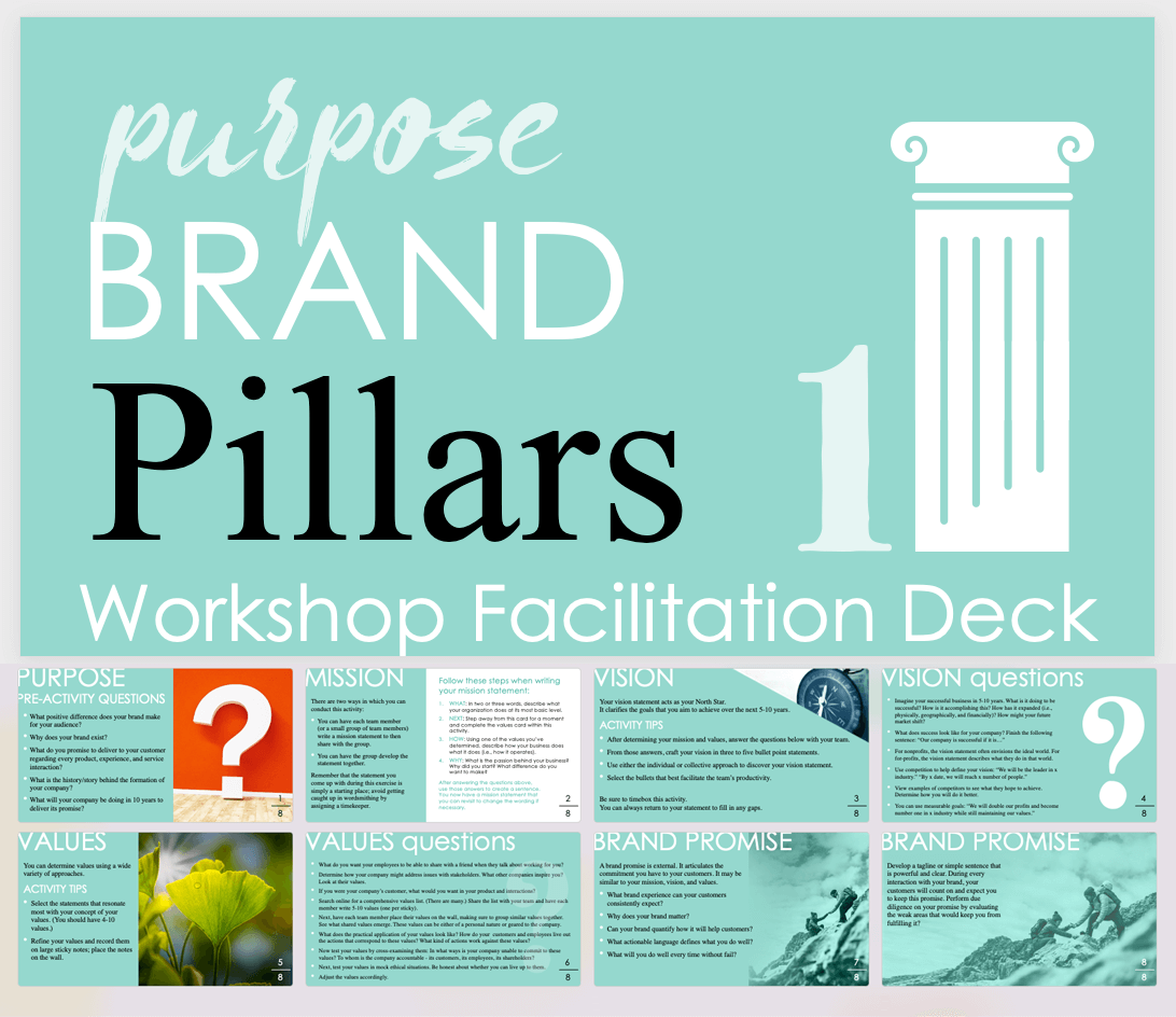 Brand Pillars Workshop Facilitation Kit Purpose Activities