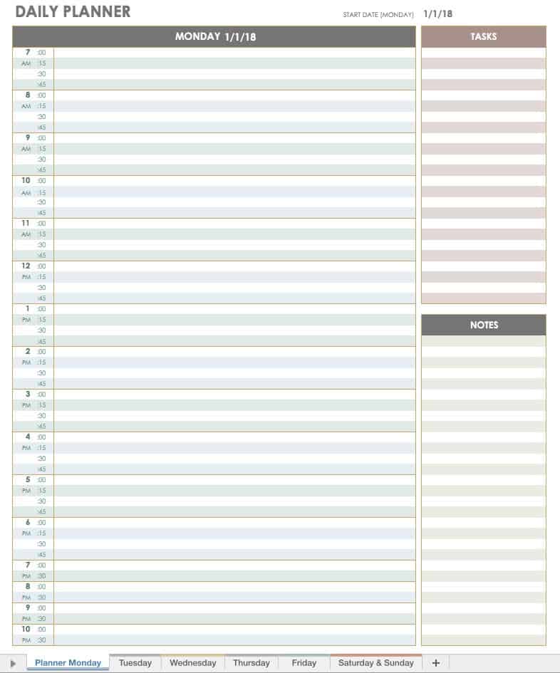 Daily Appointment Book Template