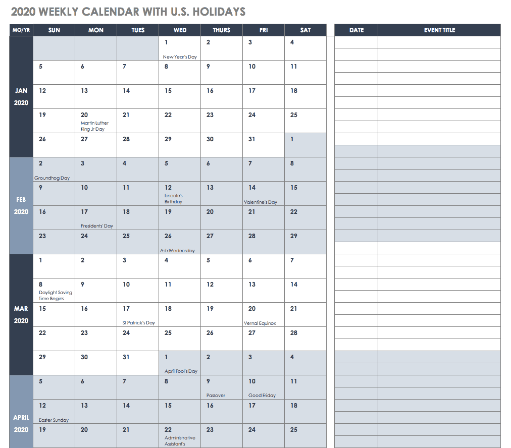 Space Saver Calendar Pocket Chart