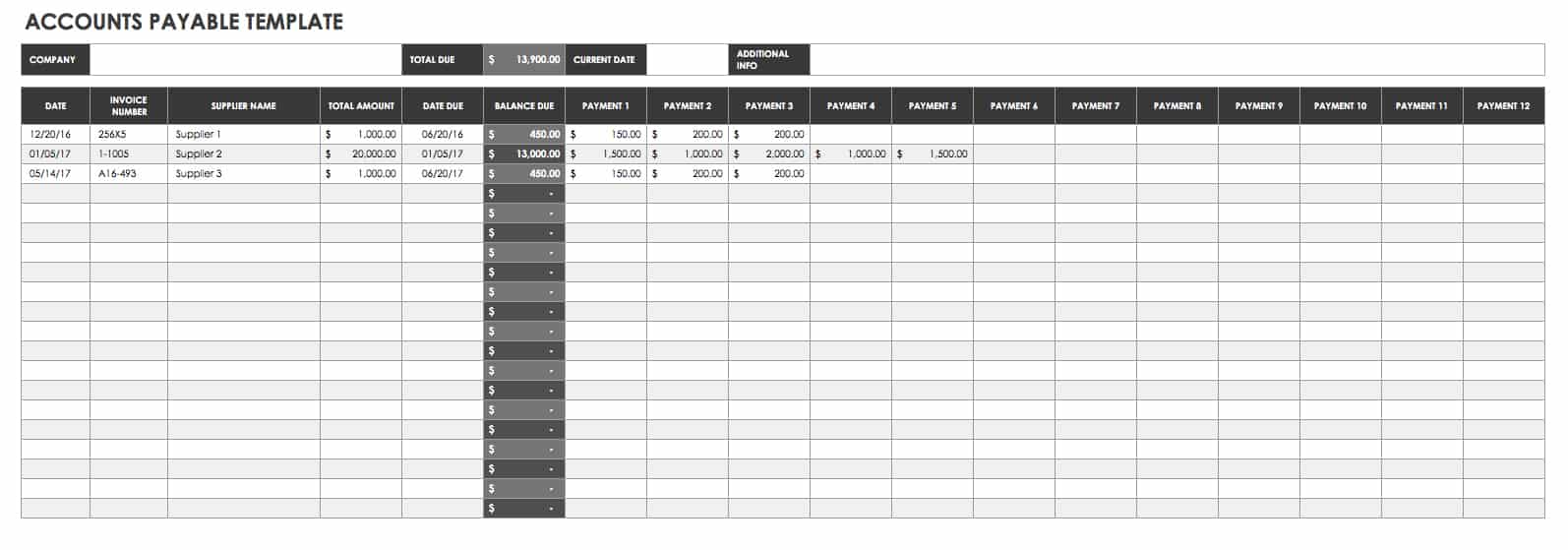 Accounts Payable Template