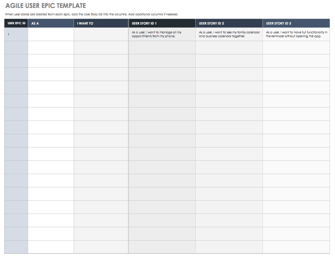 Download Free User Story Templates Smartsheet Throughout User Story Word Template