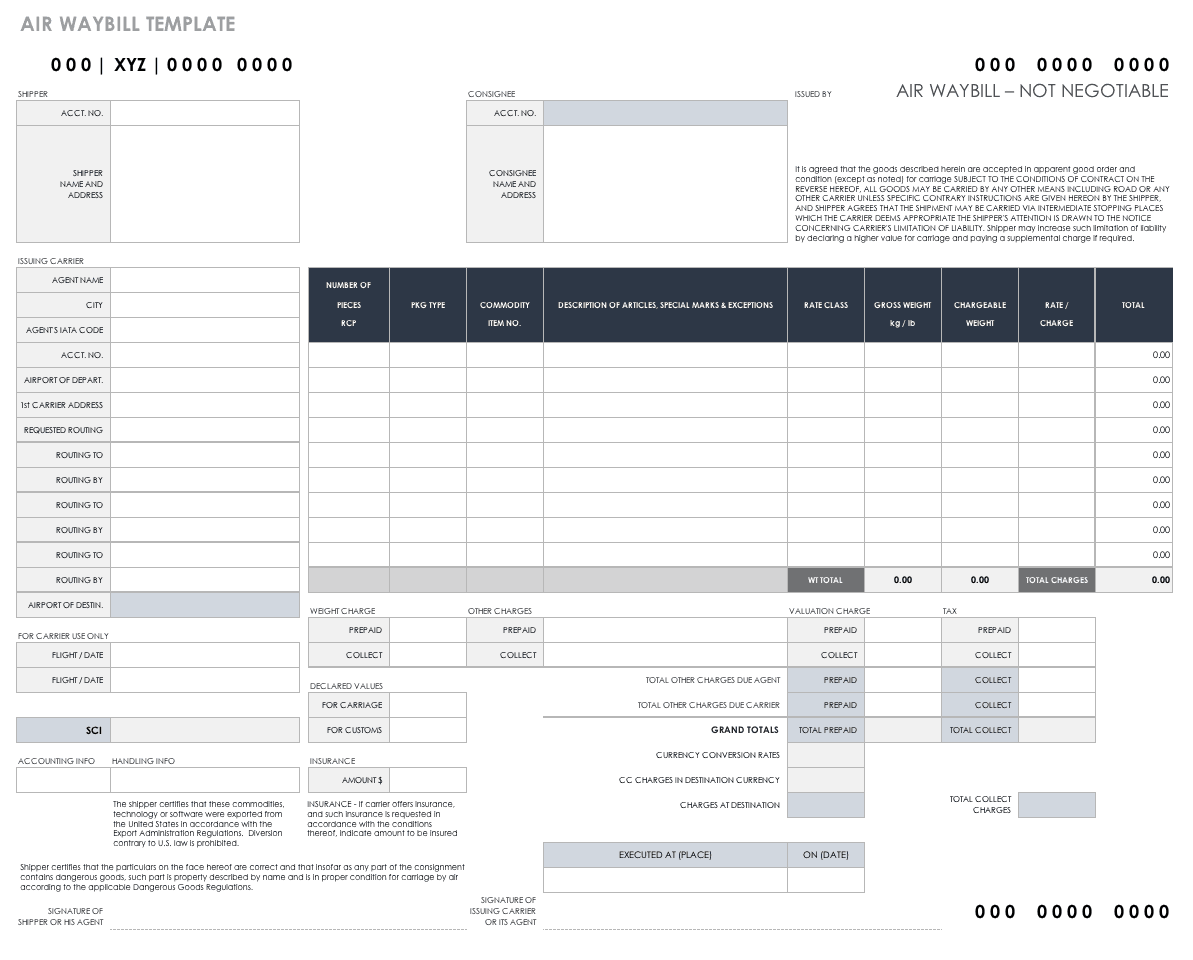 Bill Of Lading Template Excel from www.smartsheet.com