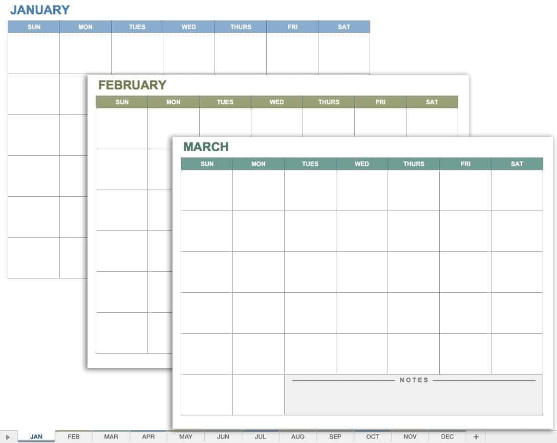 Blank Monthly Calendar Template Word from www.smartsheet.com