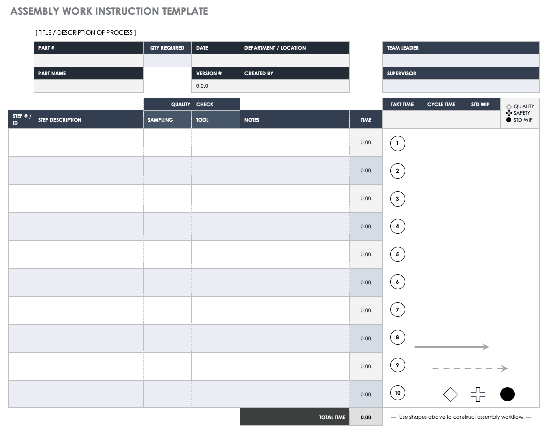 Work Instructions Template Excel from www.smartsheet.com