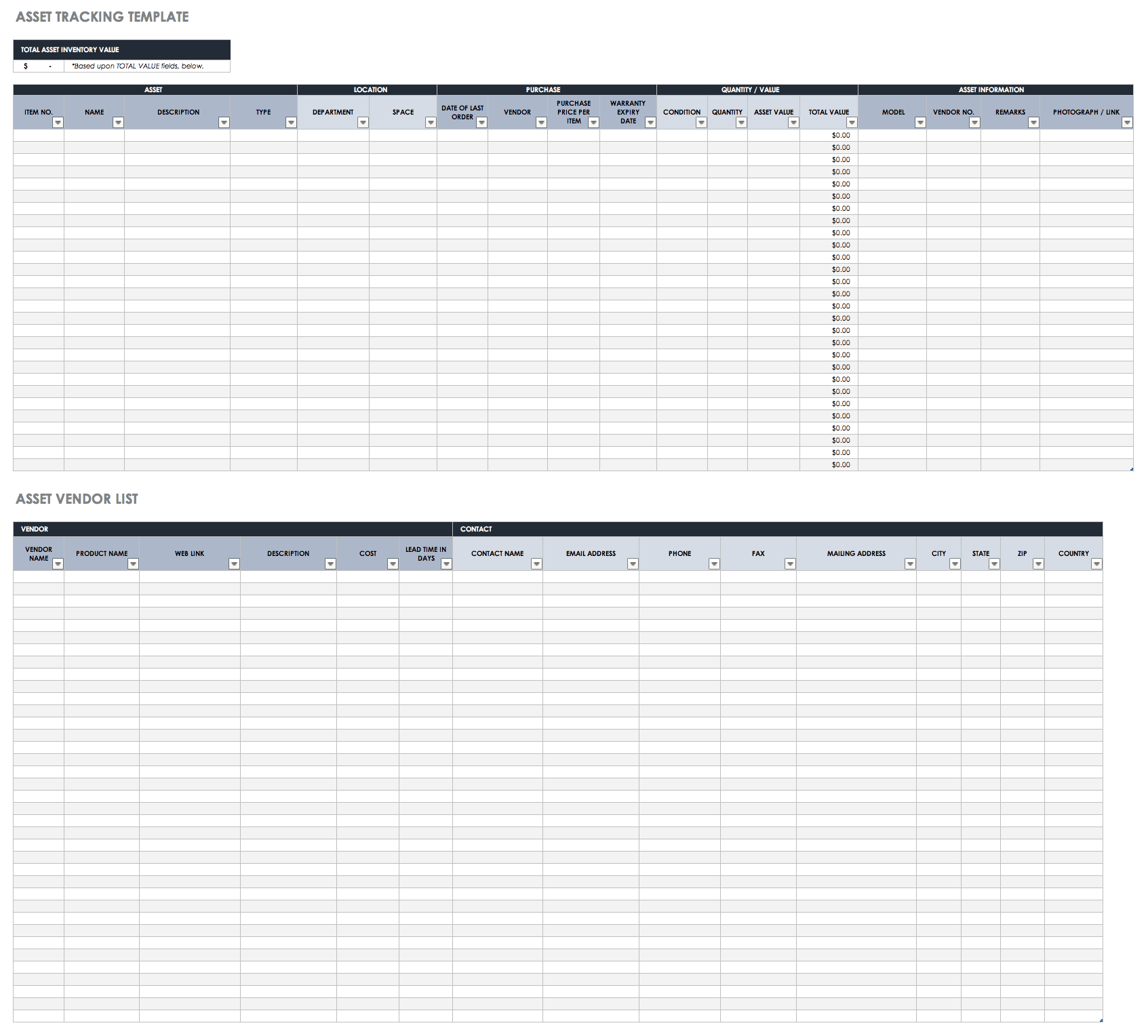 Clothing Inventory Template Excel from www.smartsheet.com