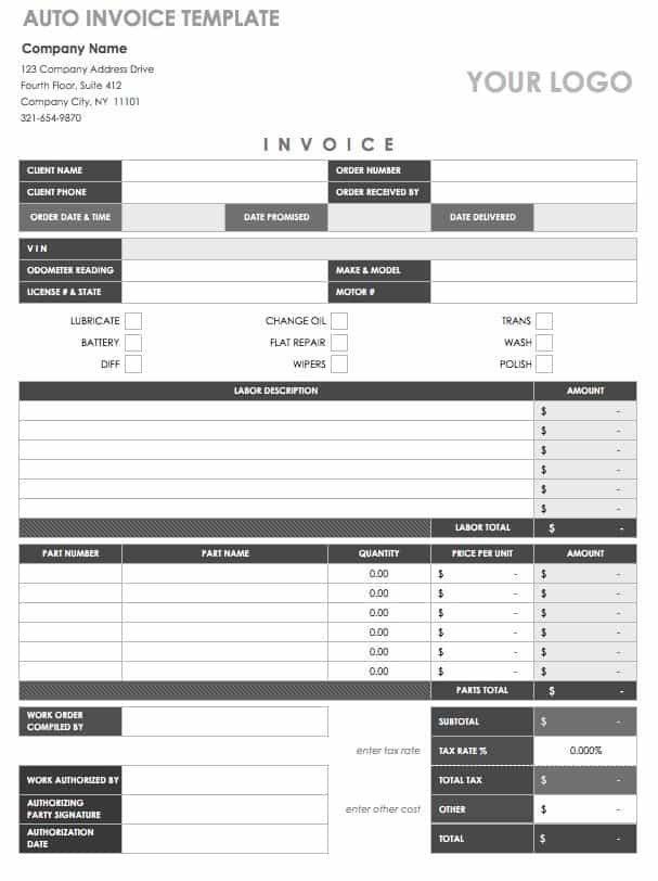 Download Free Pdf Invoice Templates Smartsheet