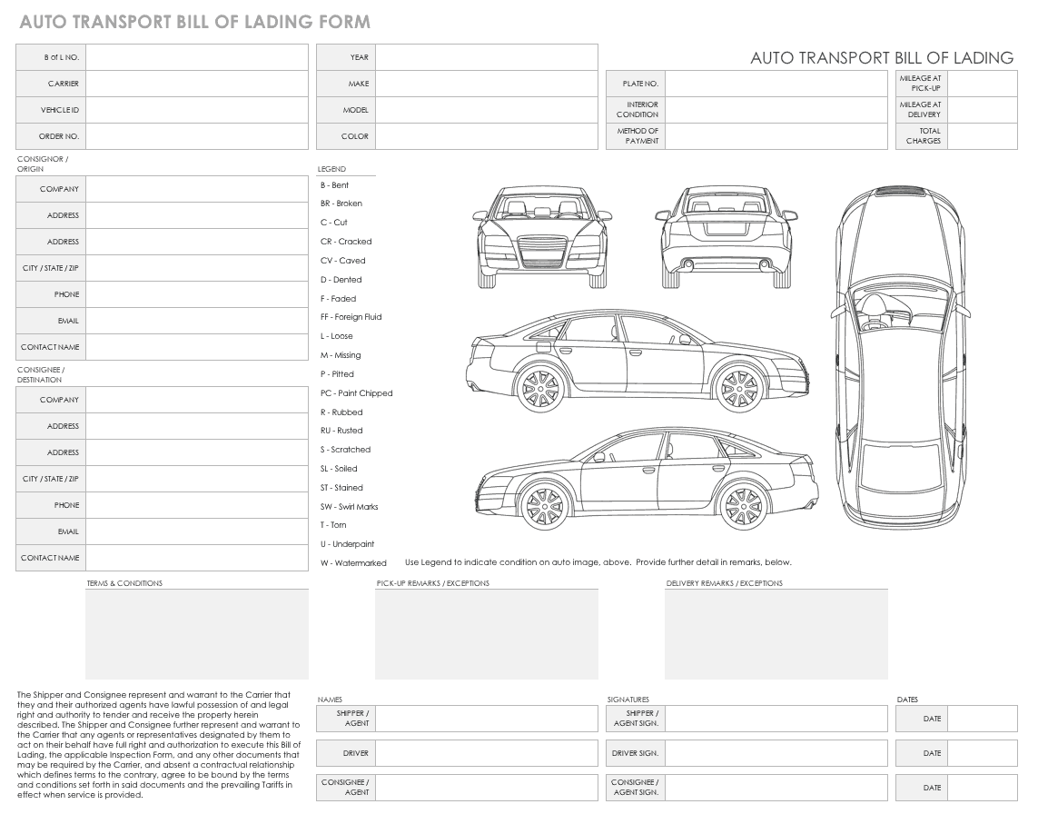 Bill Of Lading Template Free from www.smartsheet.com