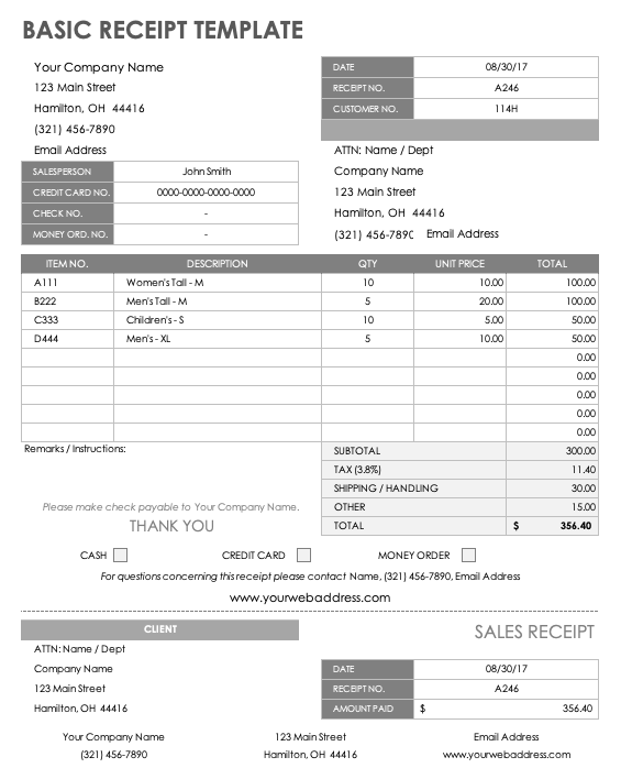 free microsoft word receipt templates smartsheet