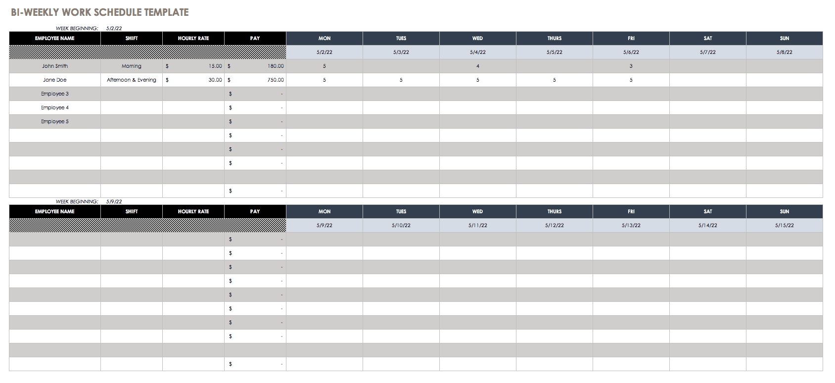 Schedule Chart Maker