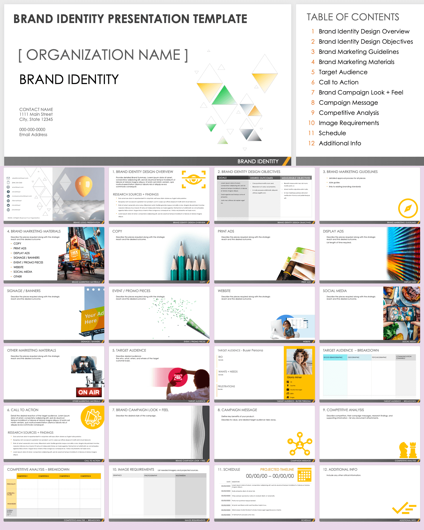 Brand identity presentation template