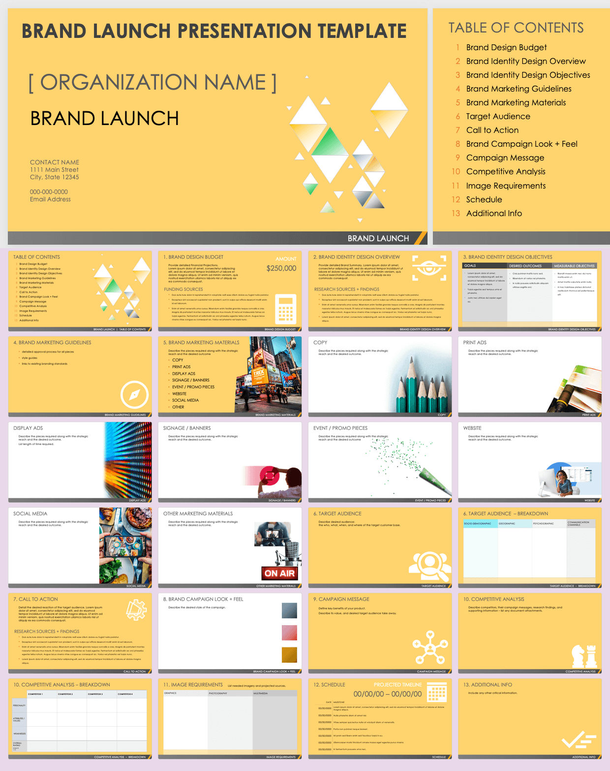 brand presentation ppt template