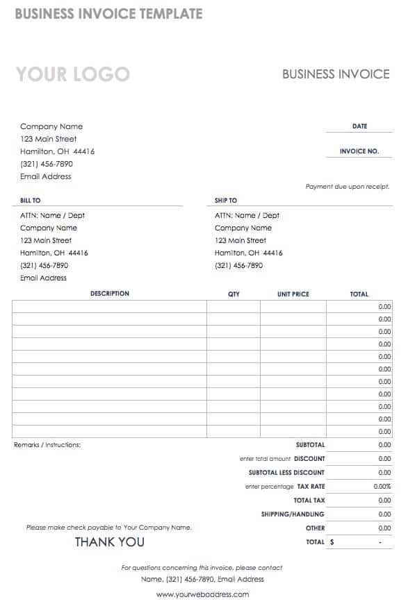 Paid Invoice Template from www.smartsheet.com