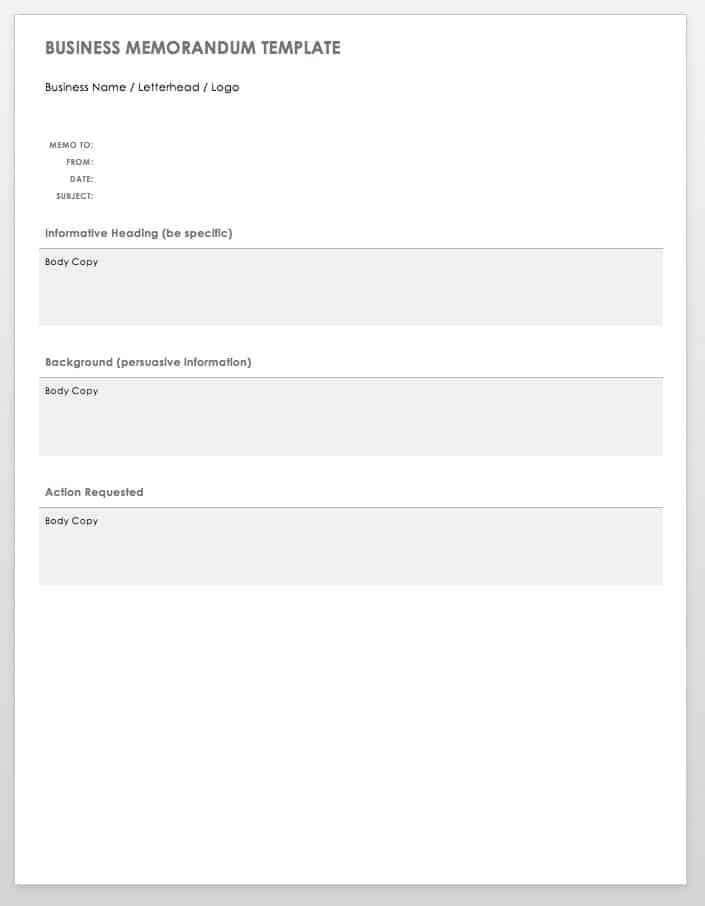 Types Of Business Memos Free Business Memo Template & Examples