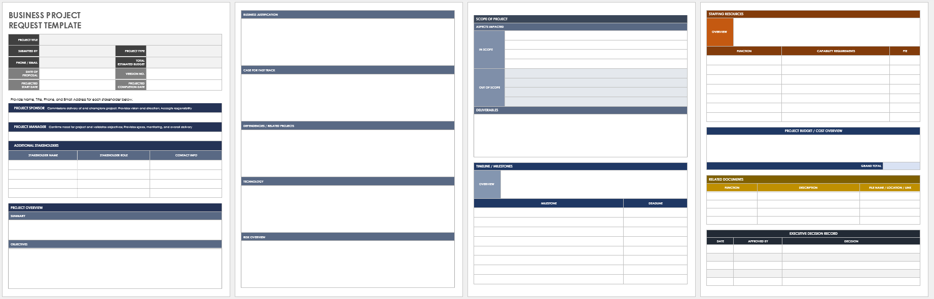 Business Project Request Template