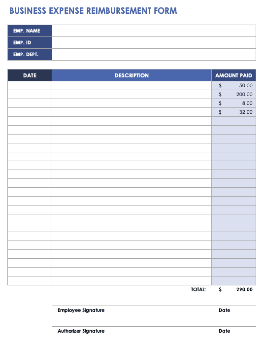 Free Expense Report Templates Smartsheet