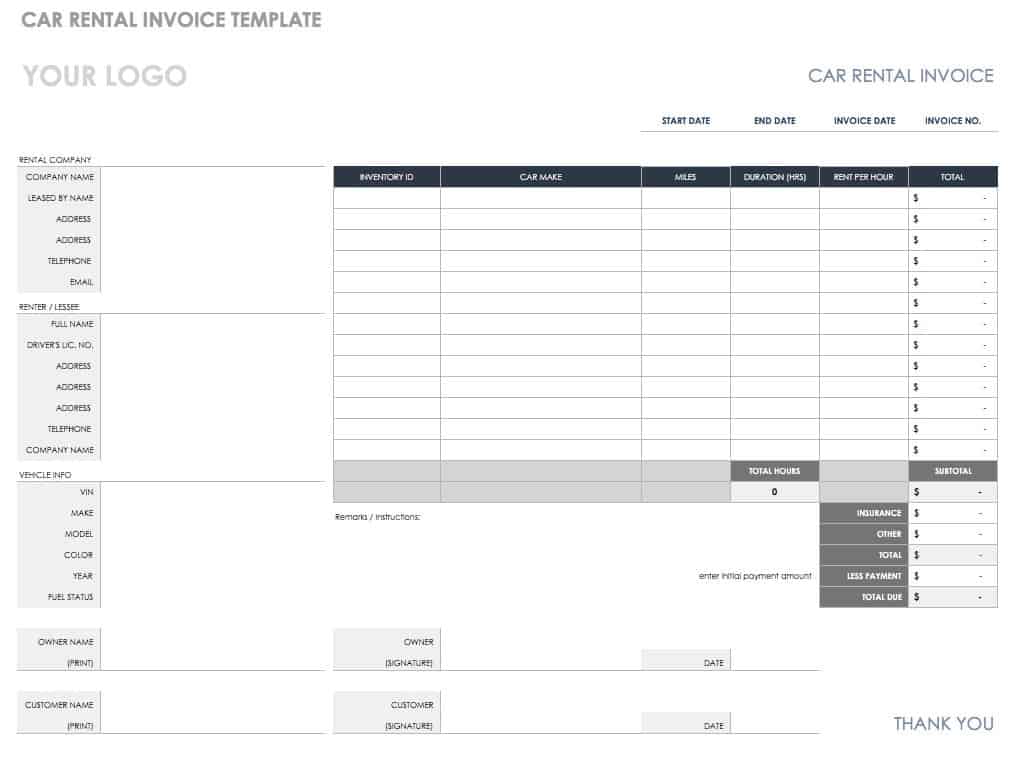 Editable Downloadable Invoice Template Pdf