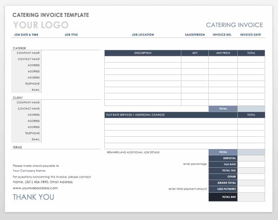 Free Ms Word Invoices Templates Smartsheet