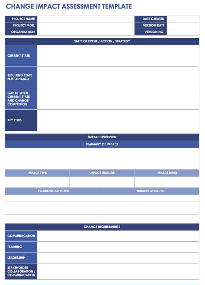 Change Management Planning Template from www.smartsheet.com