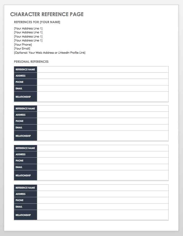 Reference Guide Template from www.smartsheet.com