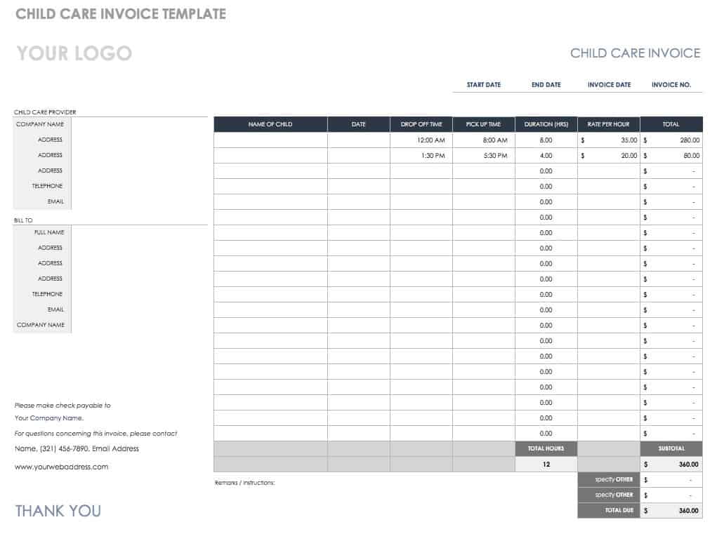 22 Free Invoice Templates  Smartsheet With Regard To Invoice Record Keeping Template