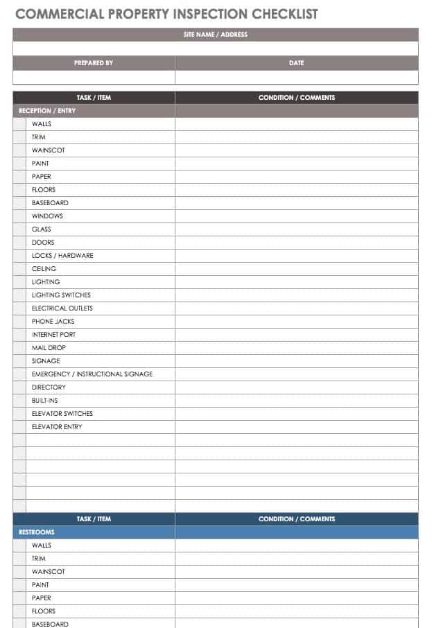 Home Inspection Checklist Template from www.smartsheet.com