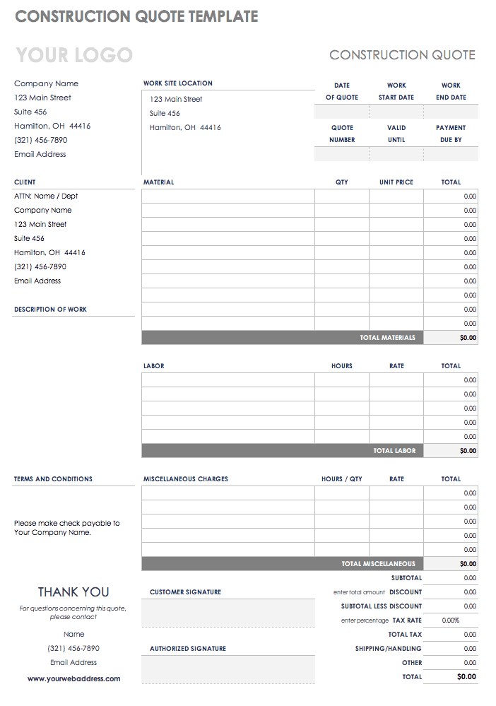 Price Quote Template from www.smartsheet.com