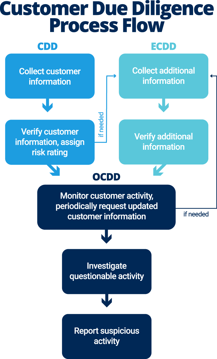 Customer due diligence process flow