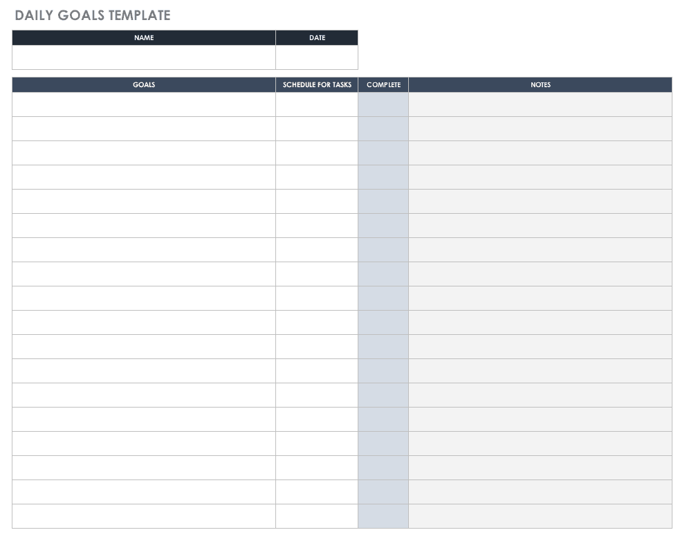 Excel Goal Tracking Chart