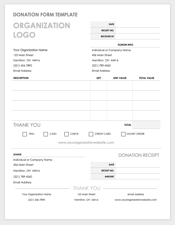 Donation Form Template