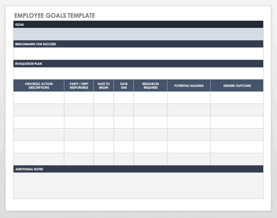 Employee Goal Setting Template Excel