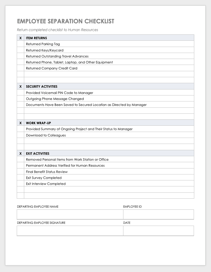 Employee Exit Interview Form: HR Off-boarding Template 